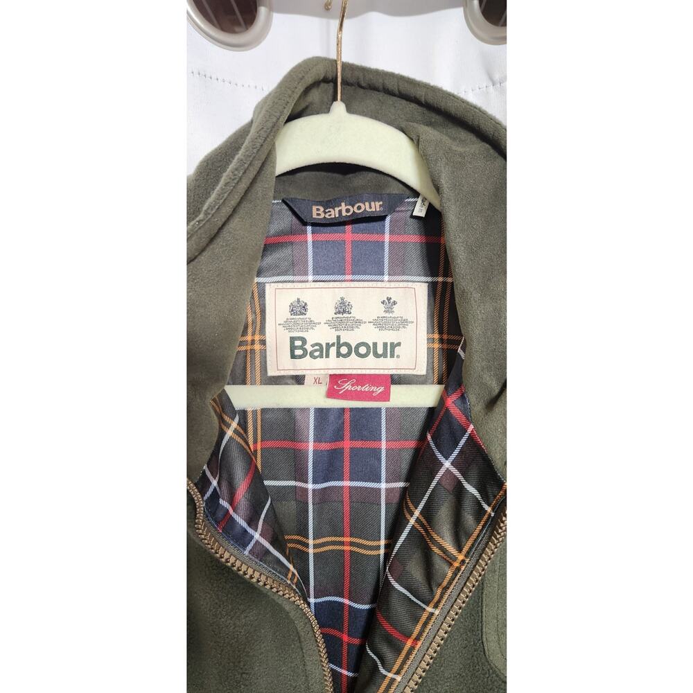 Barbour Sporting Dunmoor Olive Men’s XL Heavyweight Waterproof Fleece Jacket - Picture 3 of 11